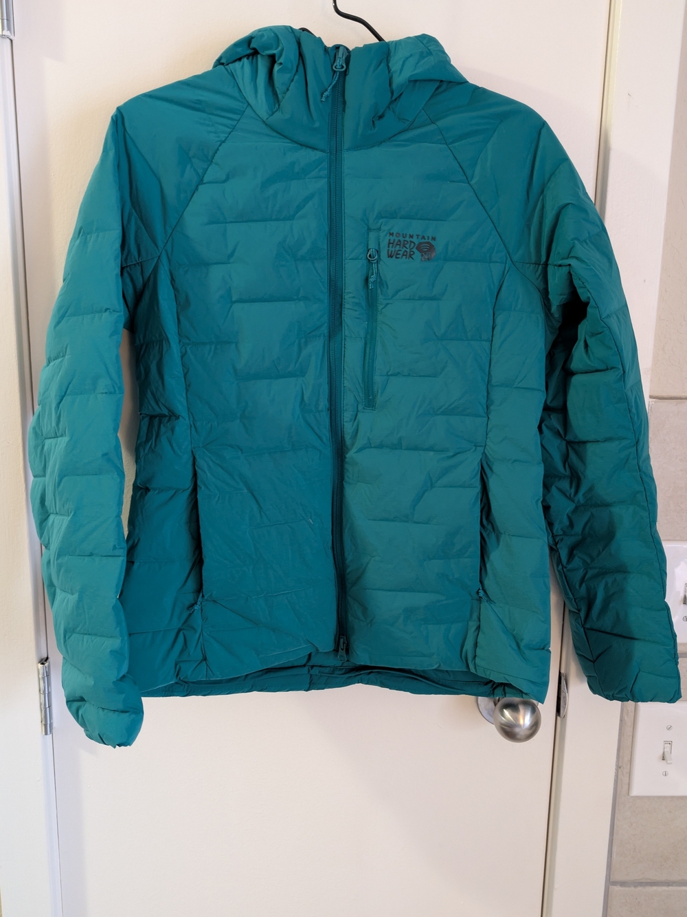 Mountain Hardwear Teal Women's Stretchdown™ Hooded Down Jacket